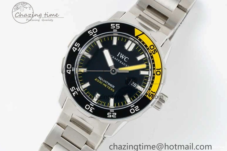 MIROTIME 0315 Durable Aquatimer Automatic SS RSF 1:1 Best Edition Black Yellow Dial on SS Bracelet A 7071